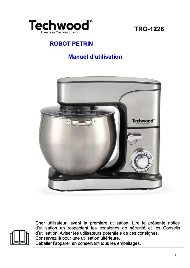 Imagen de la primera página del manual del dispositivo TRO-1226