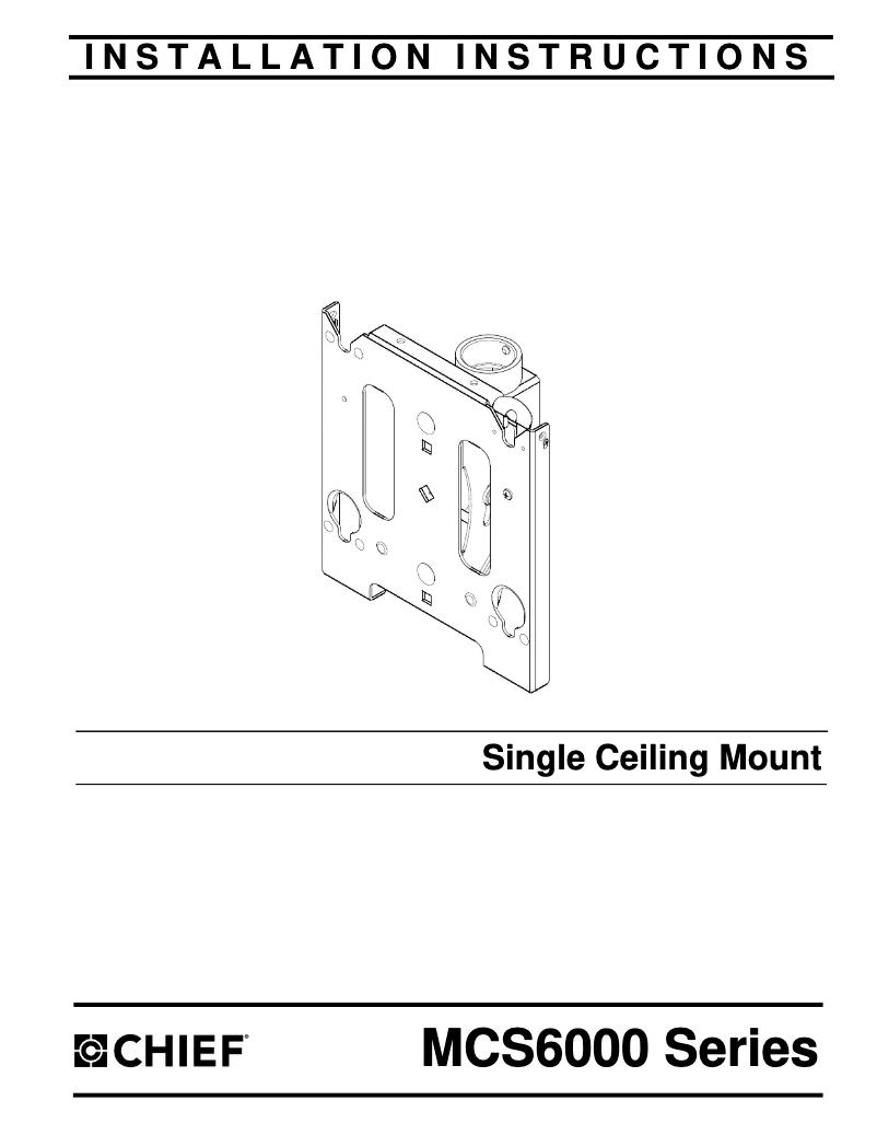 Página 1 del manual Manual de usuario Chief MCS6510