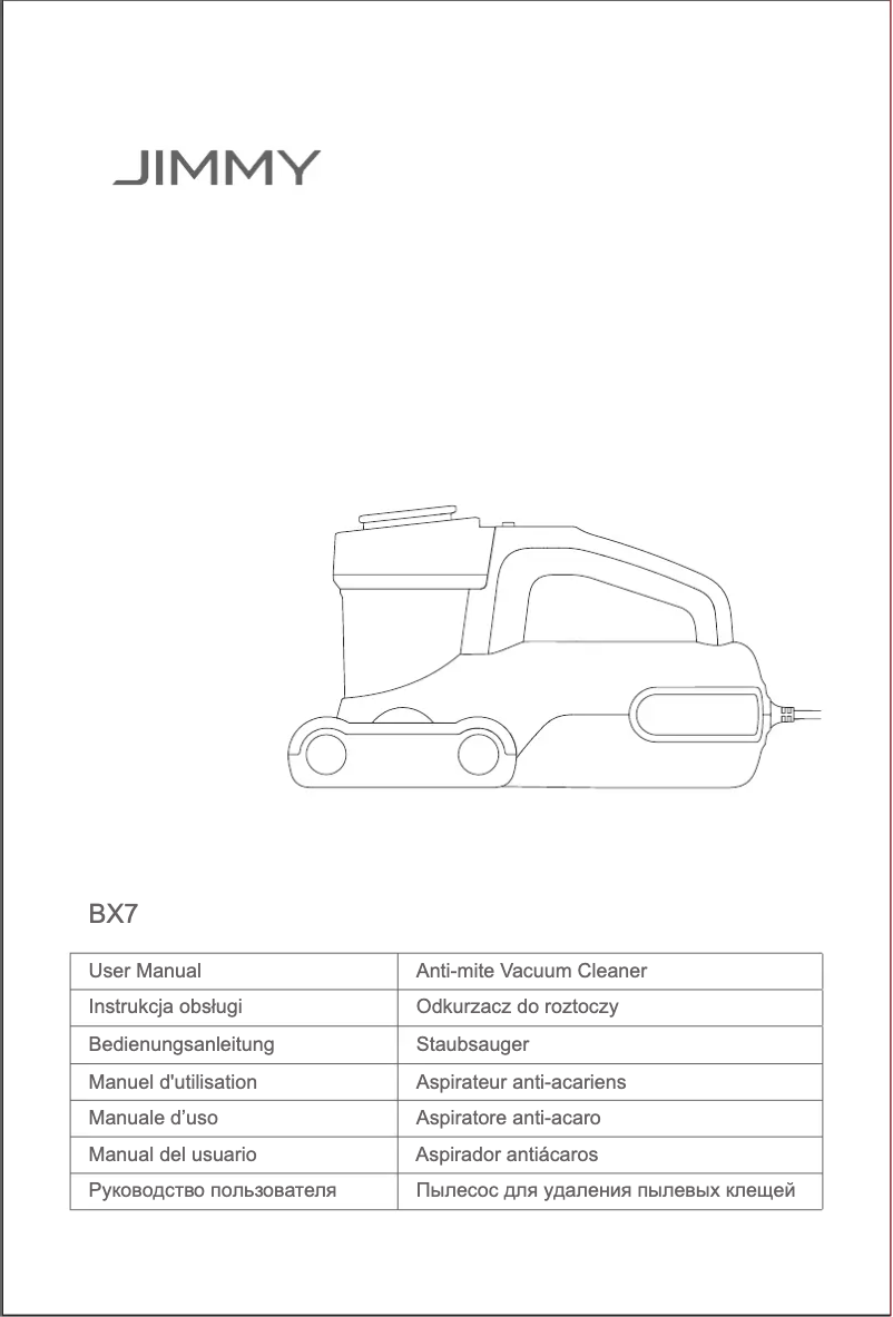 Página 1 del manual Manual de usuario JIMMY BX7