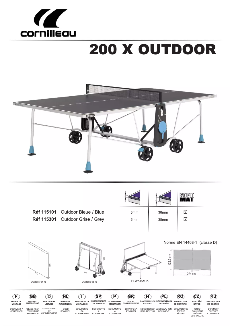 Página 1 del manual Manual de usuario Cornilleau 200 X Outdoor