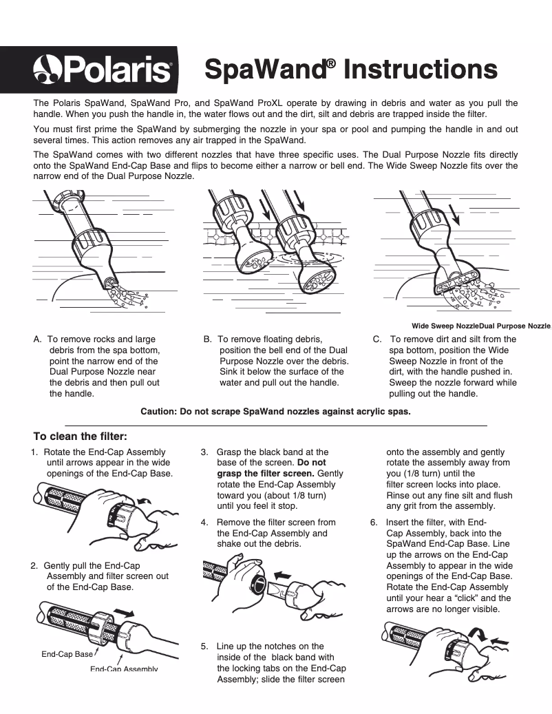 Página 1 del manual Manual de usuario Polaris SpaWand