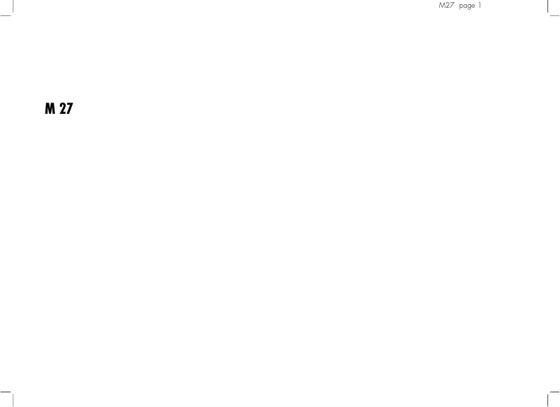 Página 1 del manual Manual de usuario Grundig M 27 c