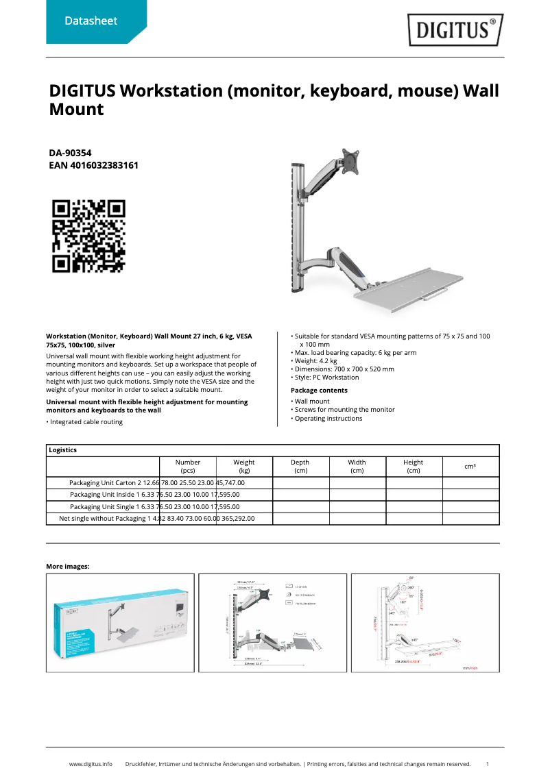 Imagen de la primera página del manual del dispositivo DA-90354