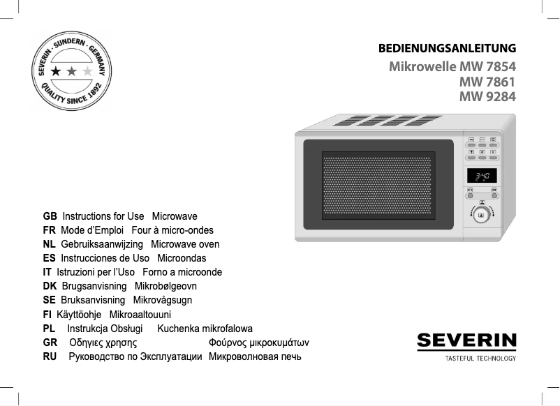 Imagen de la primera página del manual del dispositivo MW 7861