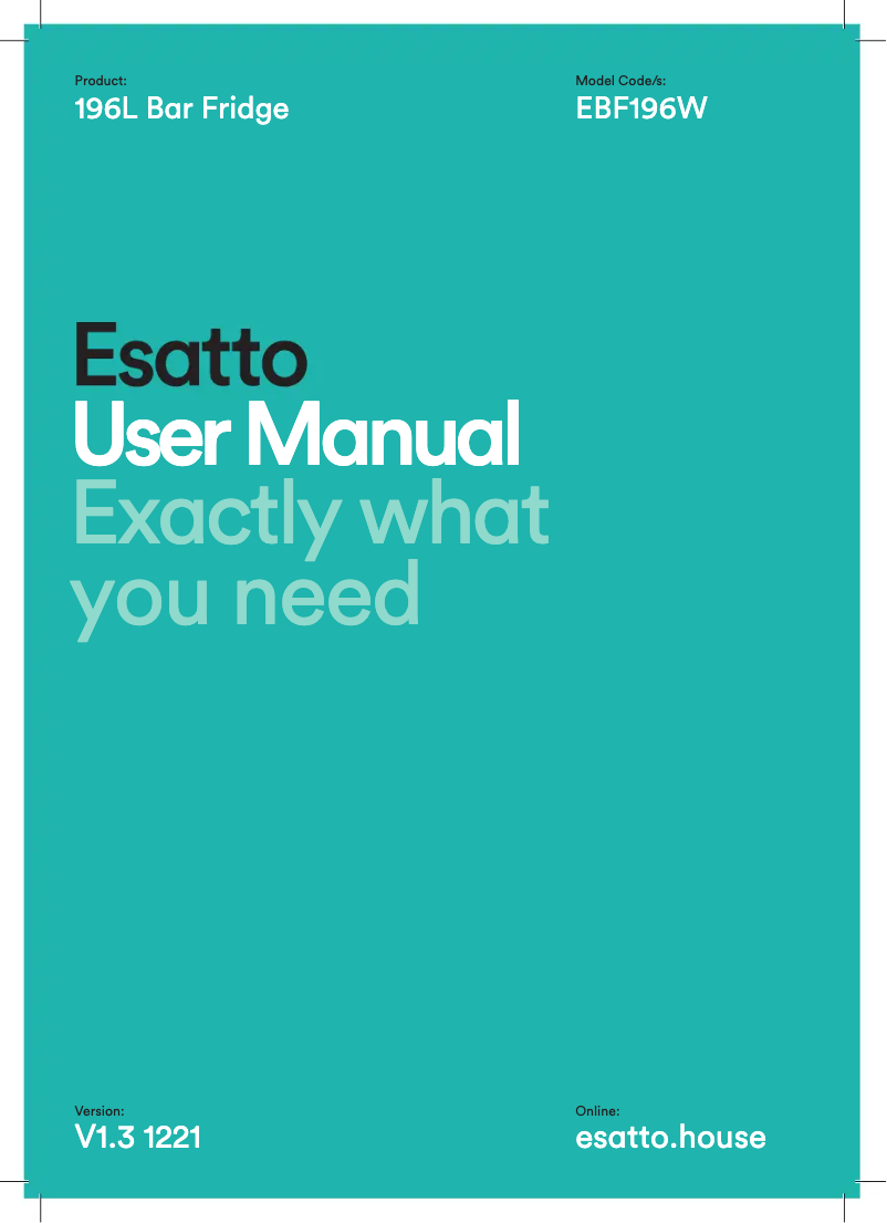 Imagen de la primera página del manual del dispositivo EUF232WE