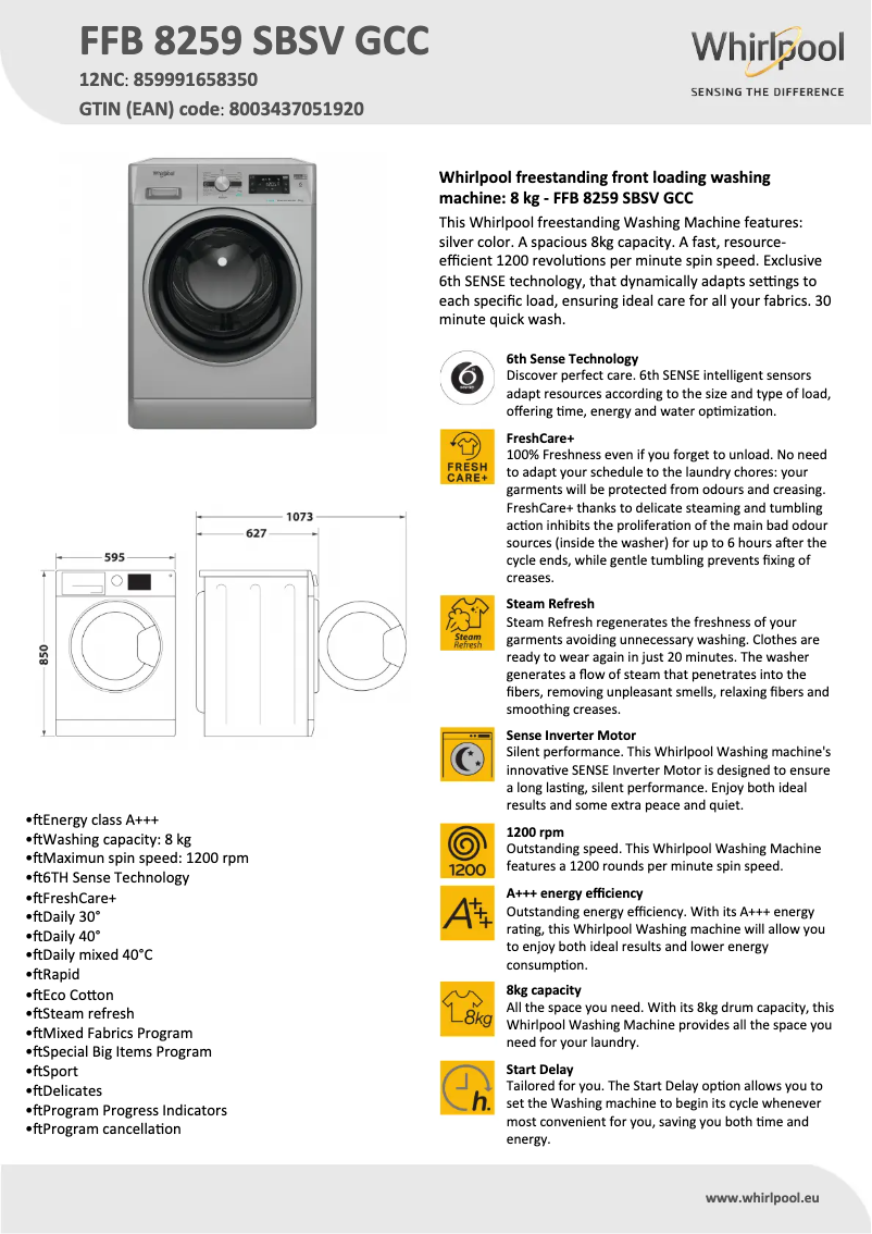 Imagen de la primera página del manual del dispositivo FFB 8259 SBSV GCC
