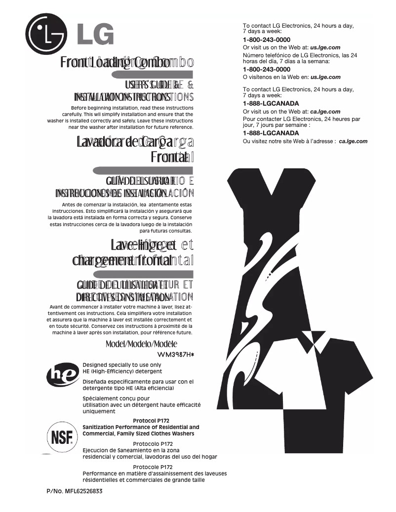 Página 1 del manual Manual de usuario LG WM3987HW
