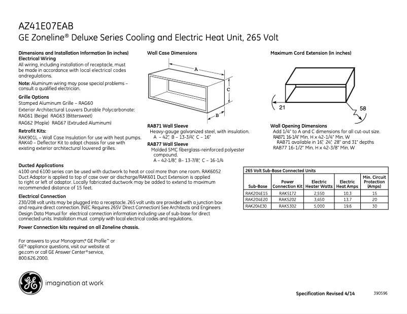 Imagen de la primera página del manual del dispositivo AZ41E07EAB