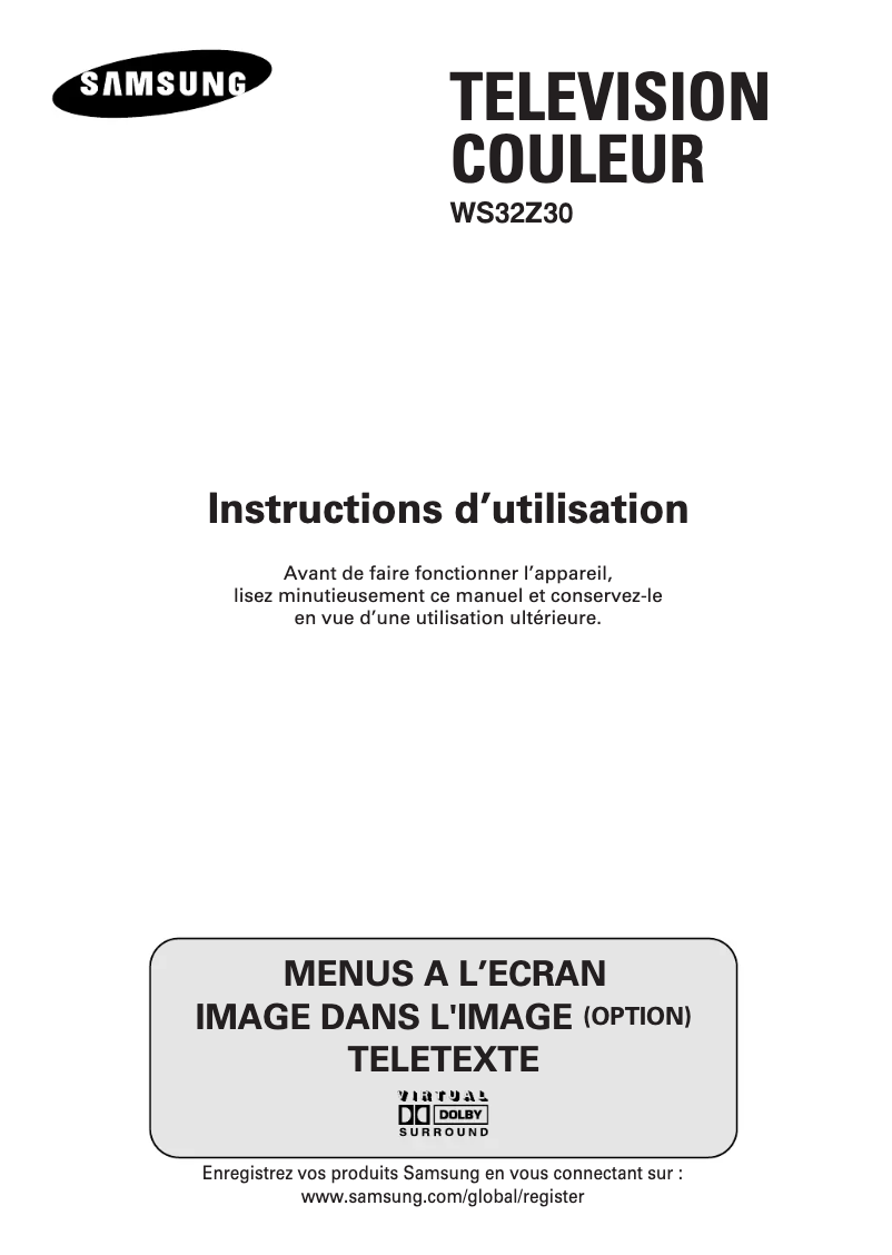 Imagen de la primera página del manual del dispositivo WS-32Z30HE