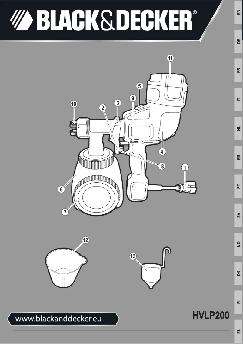 Imagen de la primera página del manual del dispositivo HVLP200