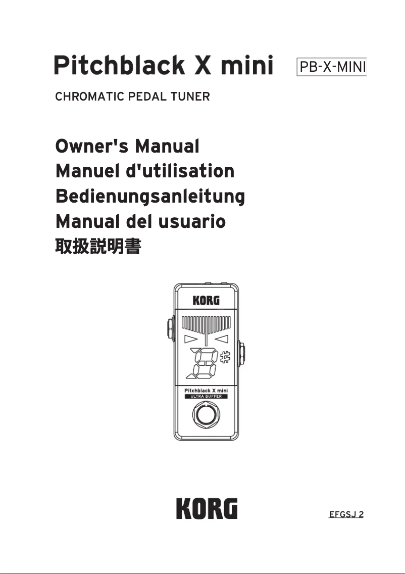 Imagen de la primera página del manual del dispositivo Pitchblack X mini