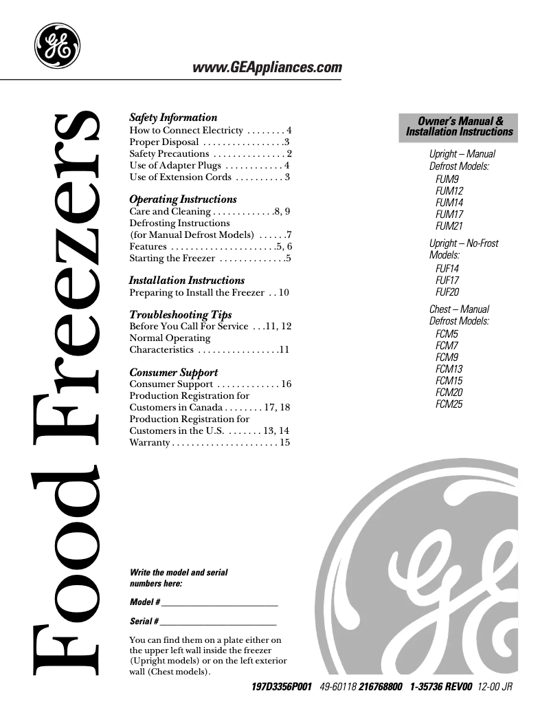 Imagen de la primera página del manual del dispositivo FUM5SARWH