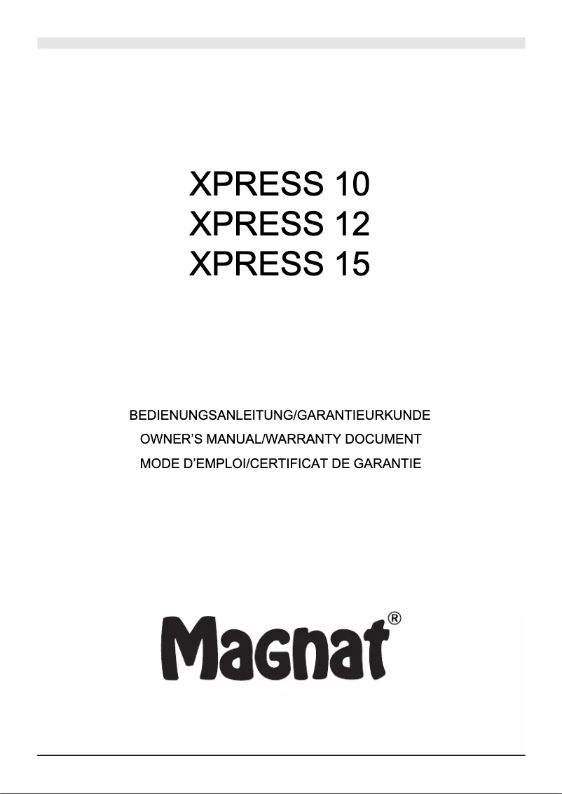Página 1 del manual Manual de usuario Magnat XPRESS 15