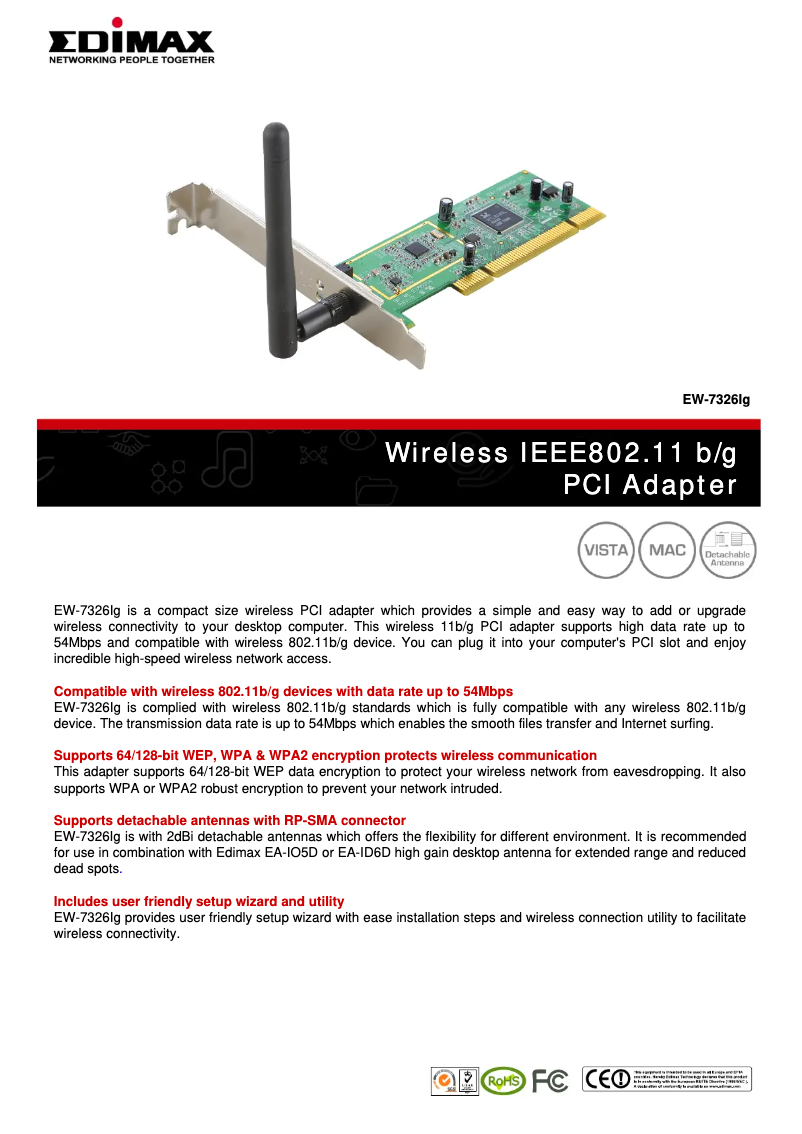 Imagen de la primera página del manual del dispositivo EW-7326Ig