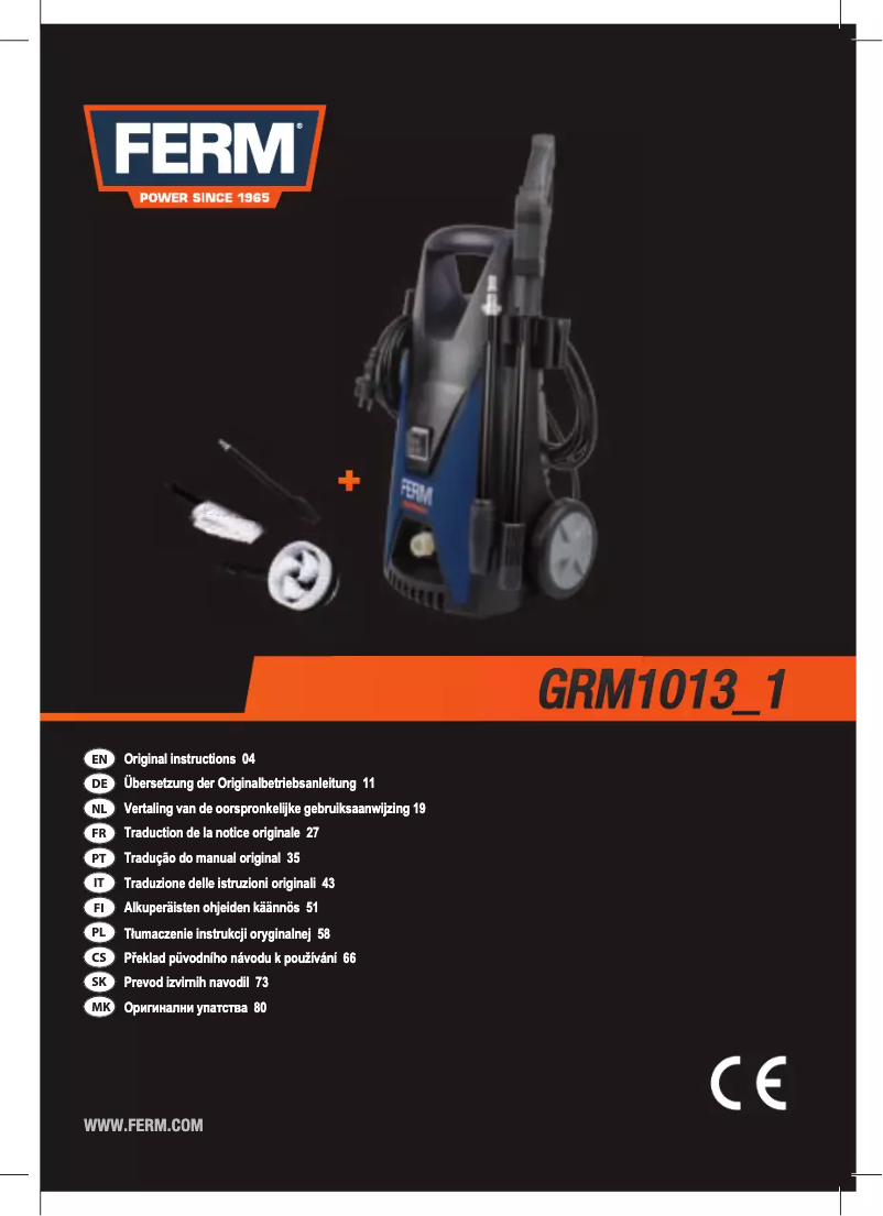 Imagen de la primera página del manual del dispositivo GRM1013