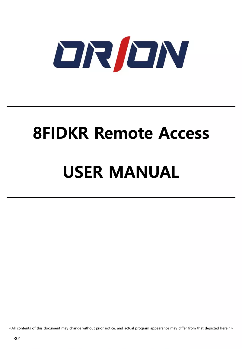 Imagen de la primera página del manual del dispositivo 8FIDKR