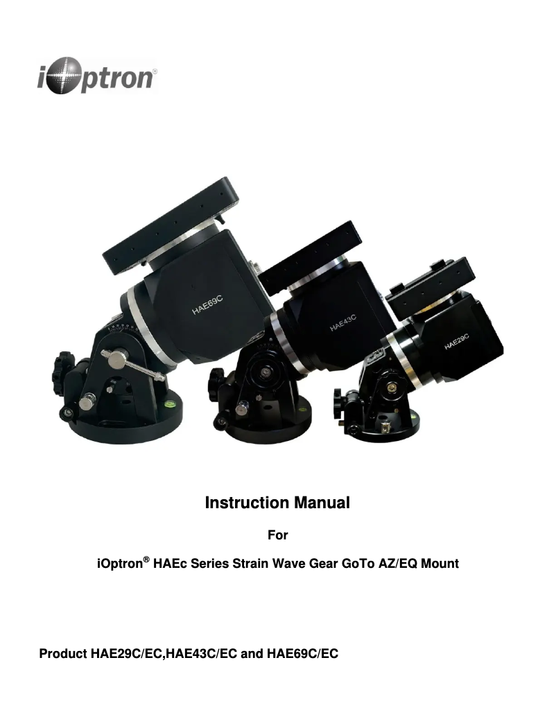 Imagen de la primera página del manual del dispositivo HAE43C