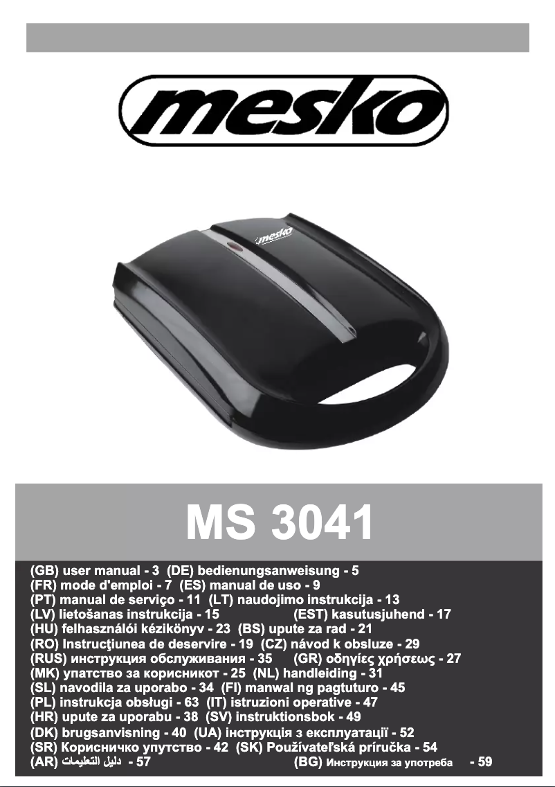 Página 1 del manual Manual de usuario Mesko MS 3041
