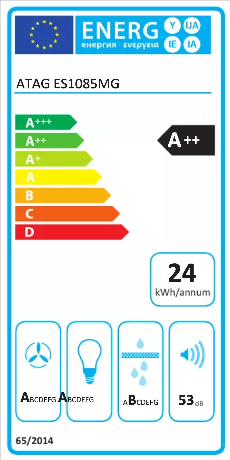 Página 1 del manual Manual de usuario Atag ES1085MG