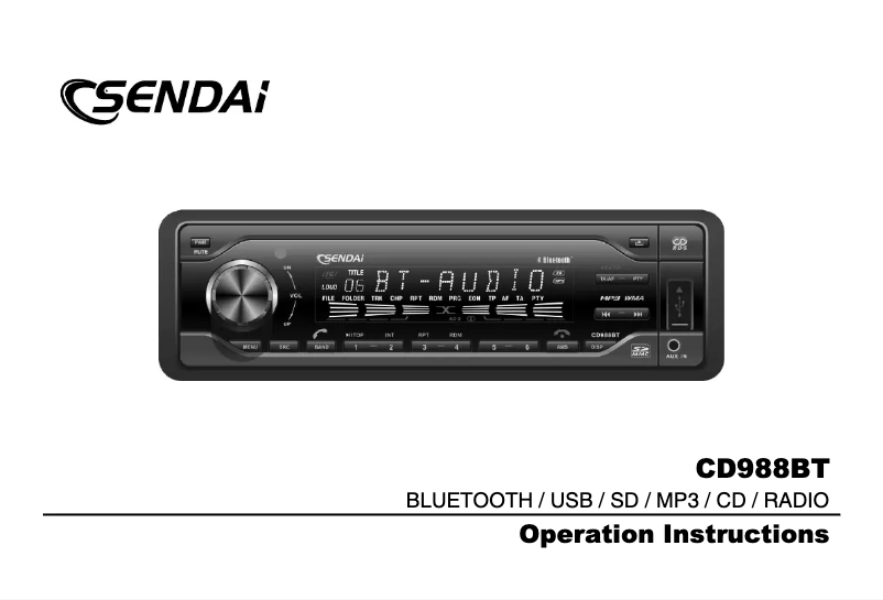 Página 1 del manual Manual de usuario Sendai CMB747