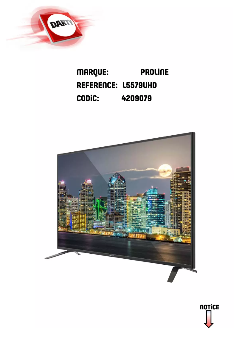 Página 1 del manual Manual de usuario Proline L5579UHD