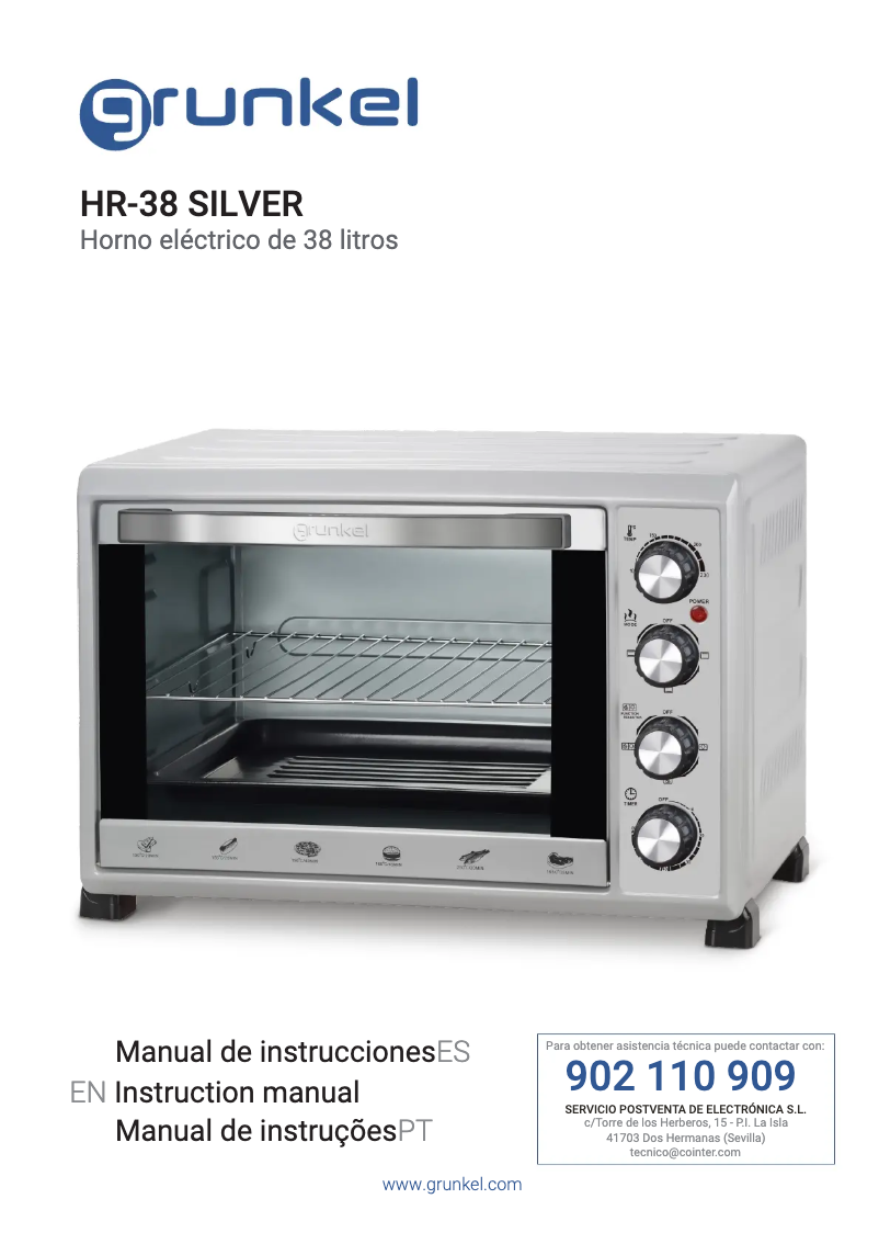 Imagen de la primera página del manual del dispositivo HR-38