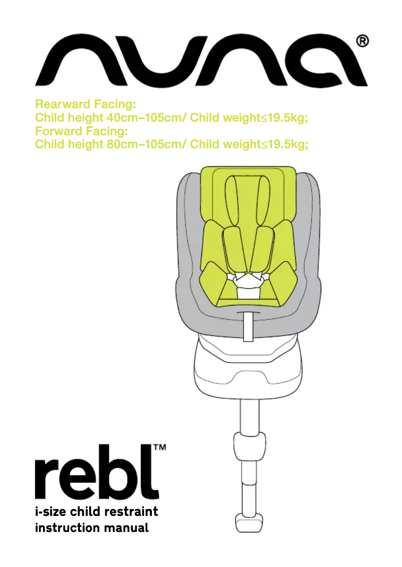 Página 1 del manual Manual de usuario Nuna Rebl