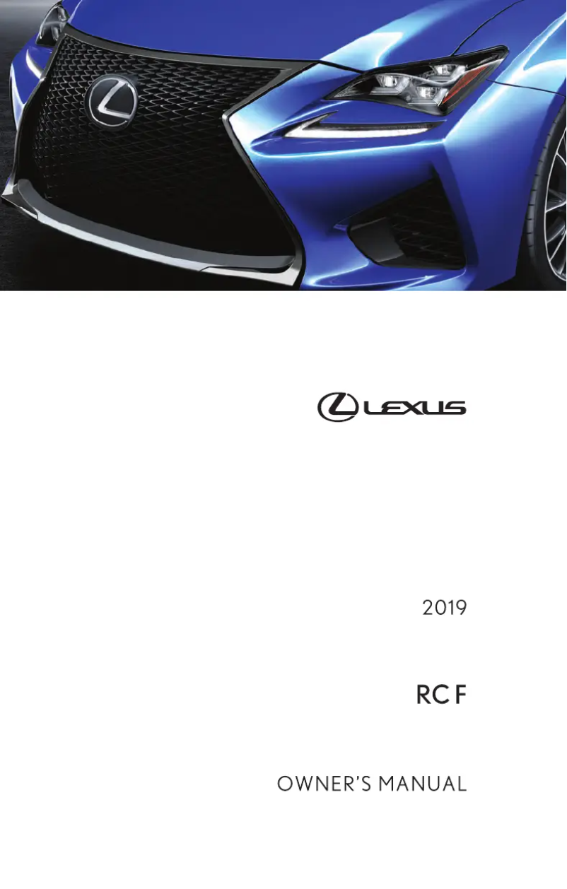 Imagen de la primera página del manual del dispositivo RC F (2019)