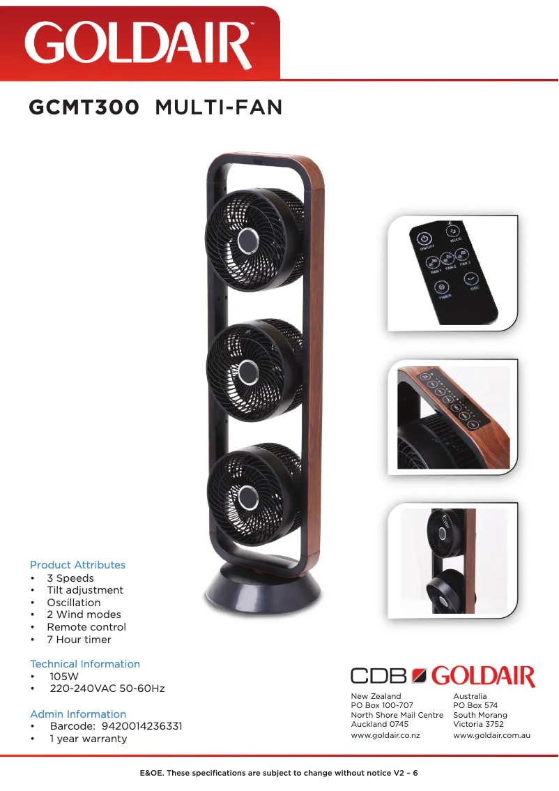 Imagen de la primera página del manual del dispositivo GCMT300