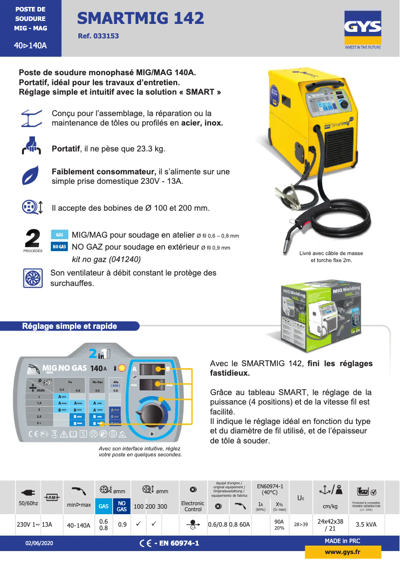 Imagen de la primera página del manual del dispositivo Smartmig 142