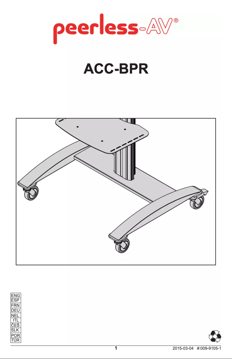Imagen de la primera página del manual del dispositivo ACC-BPR