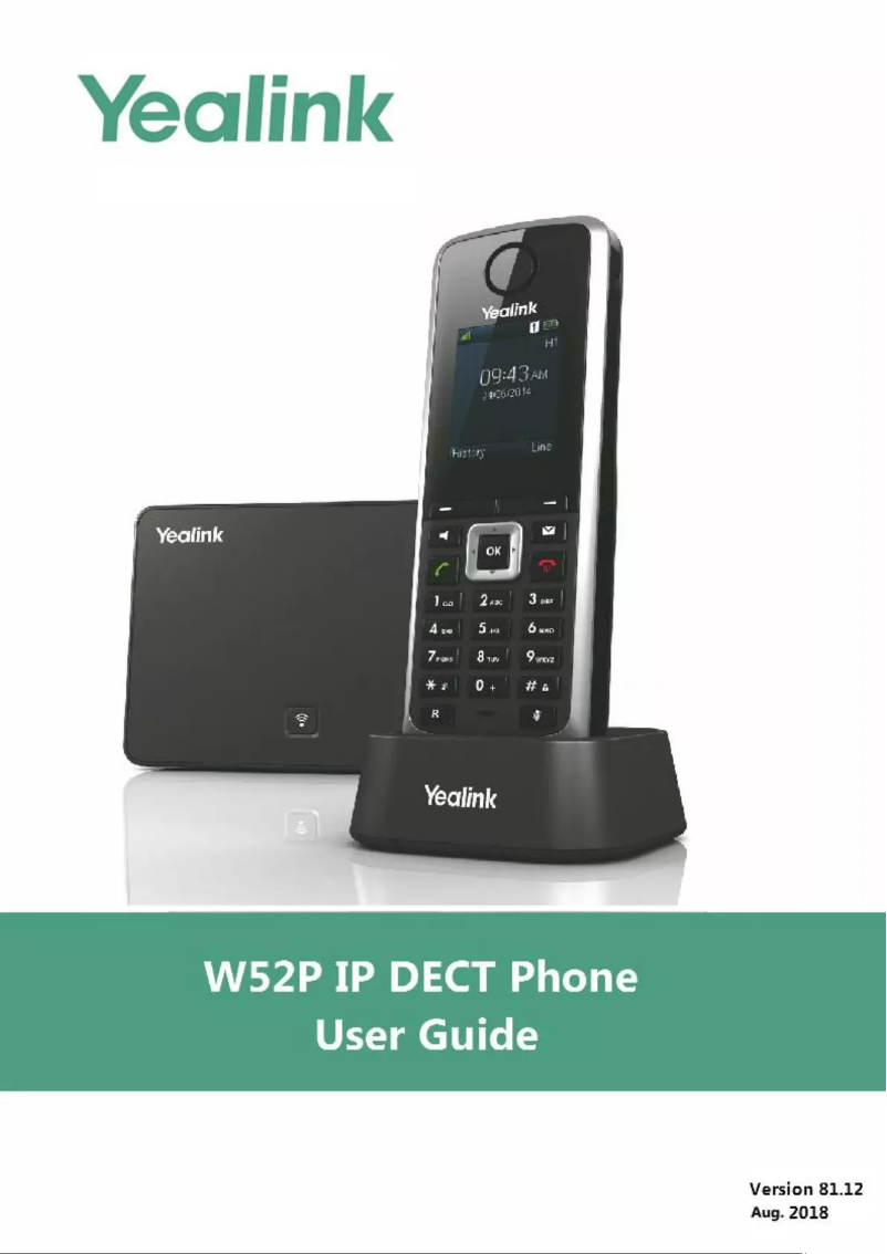 Imagen de la primera página del manual del dispositivo W52P