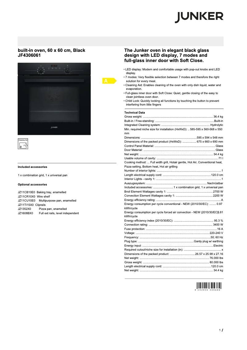 Imagen de la primera página del manual del dispositivo JF4306061