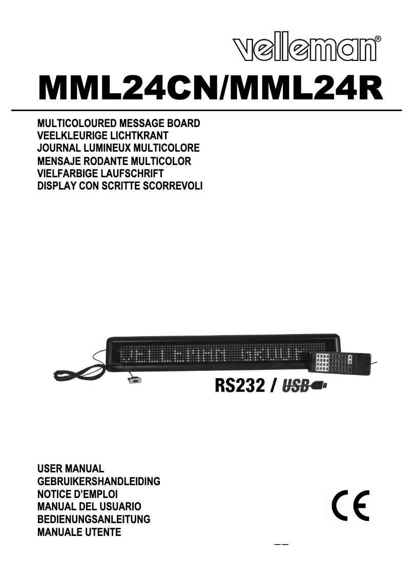 Página 1 del manual Manual de usuario Velleman MML24CN