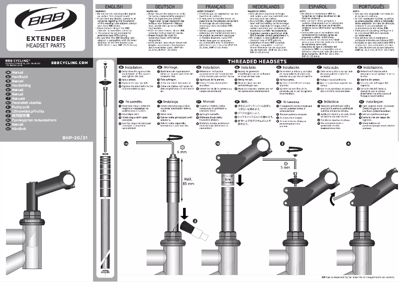 Imagen de la primera página del manual del dispositivo BHP-20