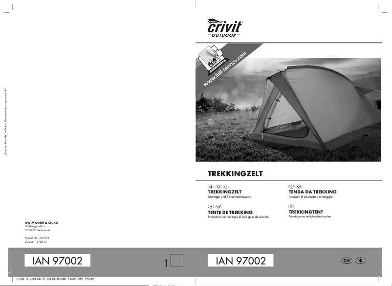 Página nº 1 - Manual de usuario Crivit IAN 97002