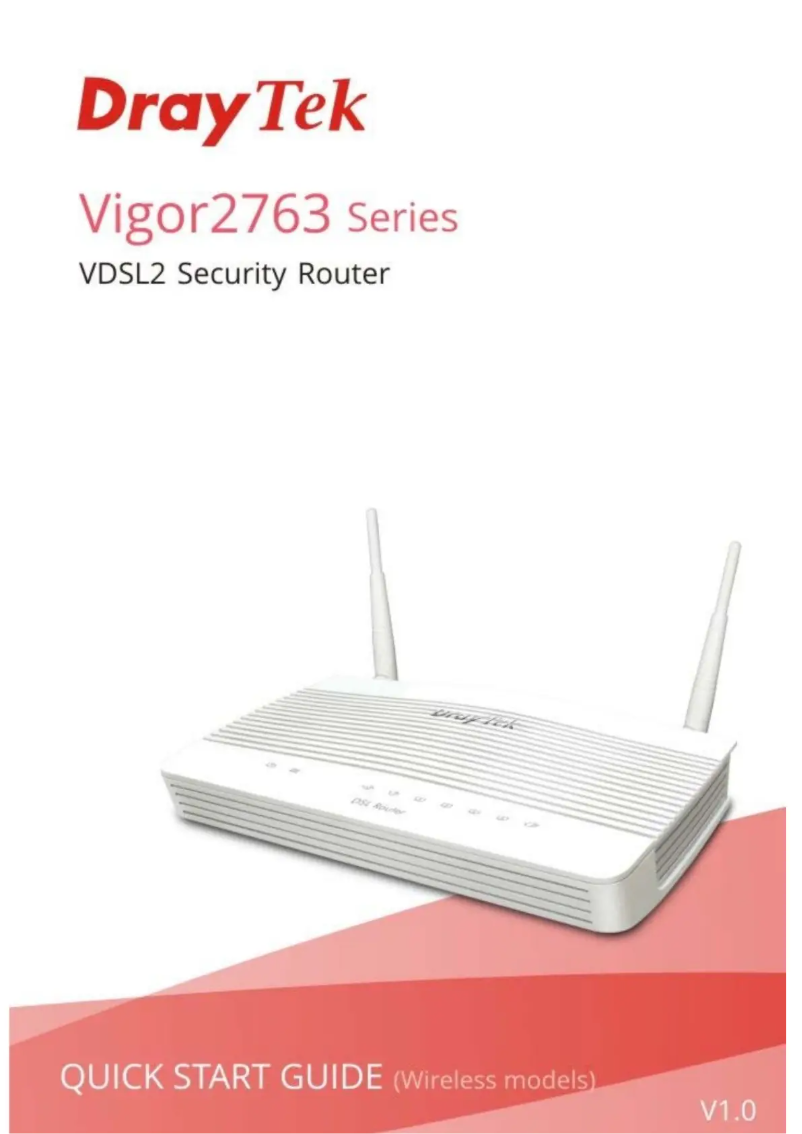Página 1 del manual Guía de inicio rápido Draytek Vigor 2763-AC