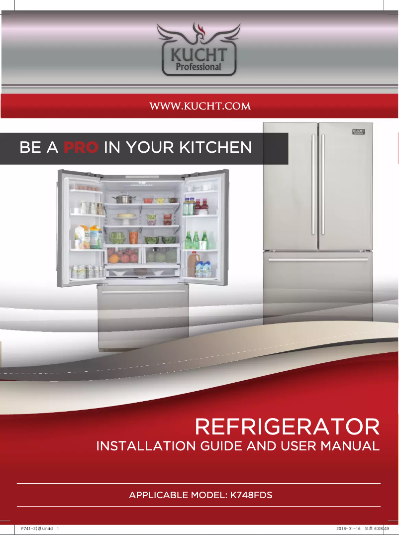 Imagen de la primera página del manual del dispositivo K748FDS