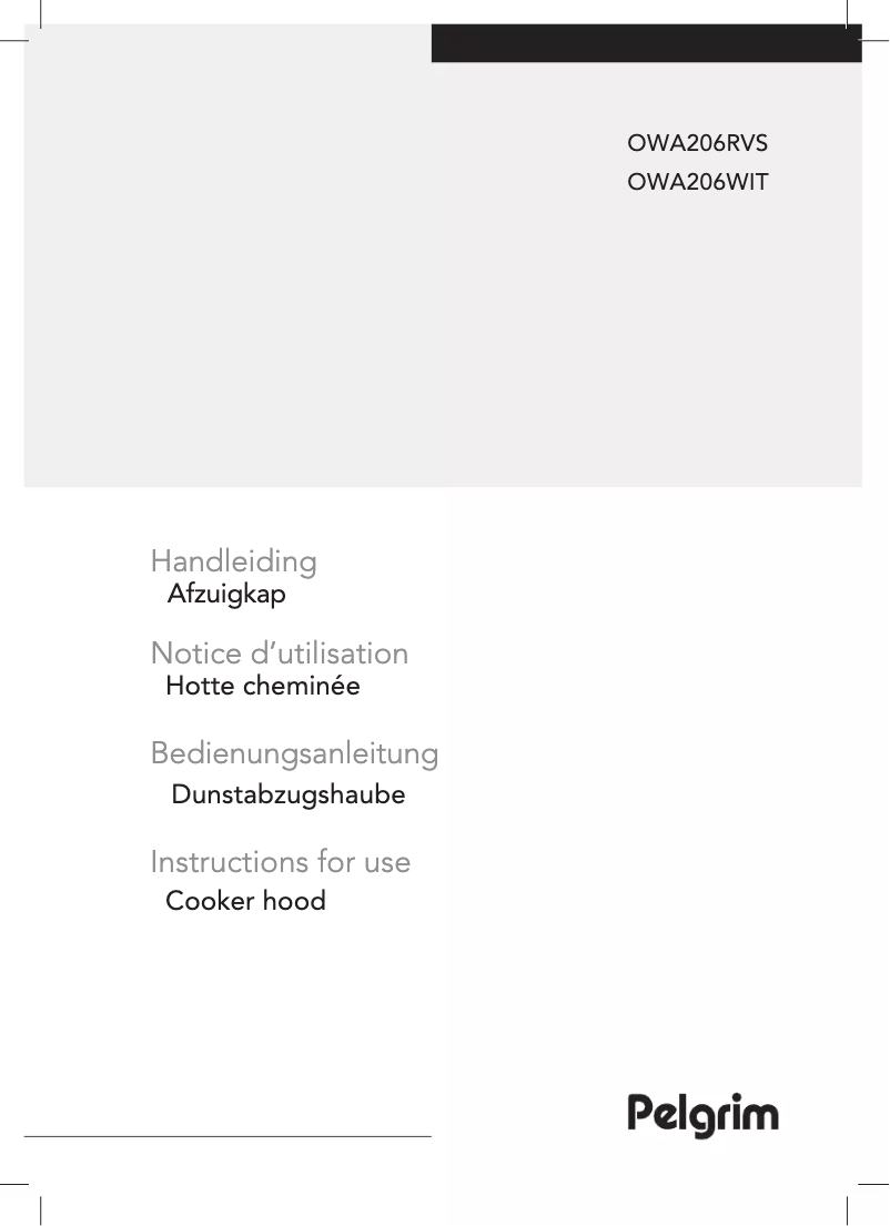 Imagen de la primera página del manual del dispositivo OWA206RVS