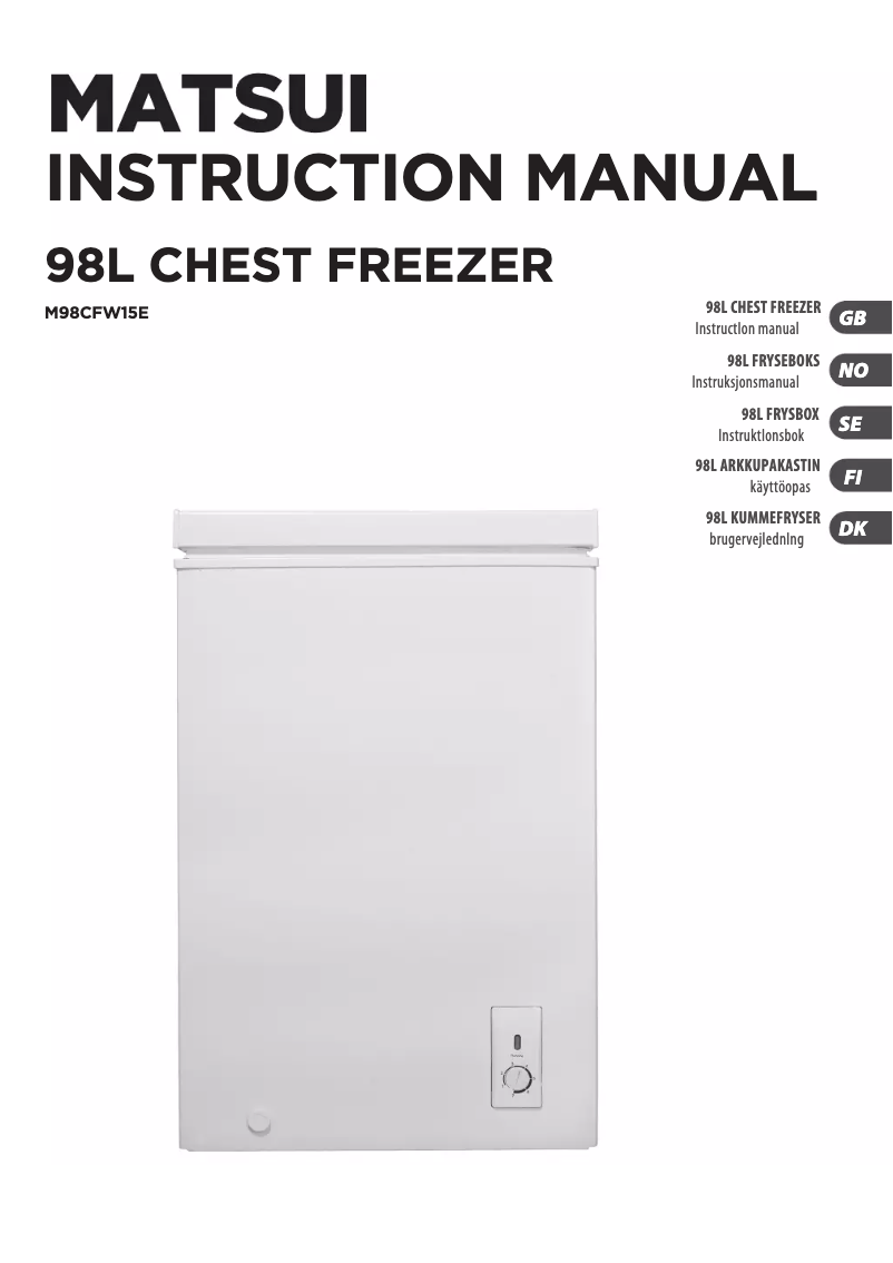 Imagen de la primera página del manual del dispositivo M98CFW15E