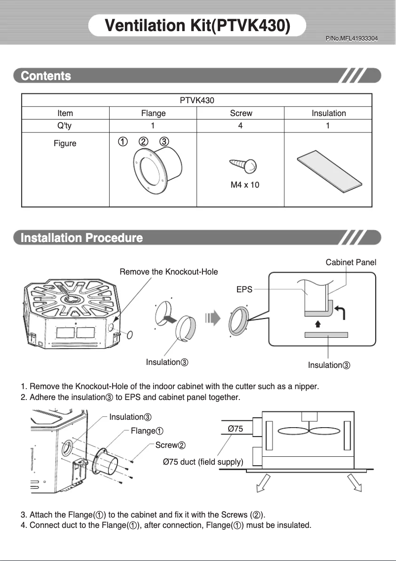 Imagen de la primera página del manual del dispositivo PTVK430