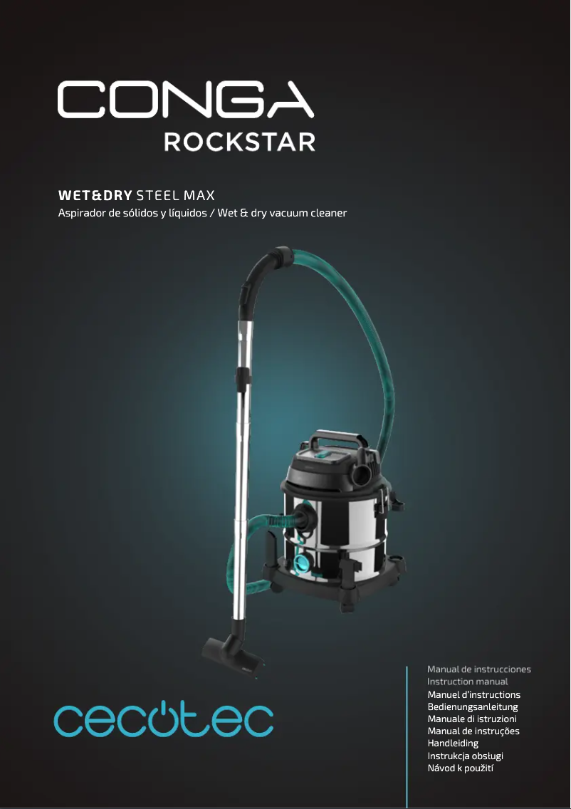 Imagen de la primera página del manual del dispositivo Conga Rockstar Wet & Dry Steel Max