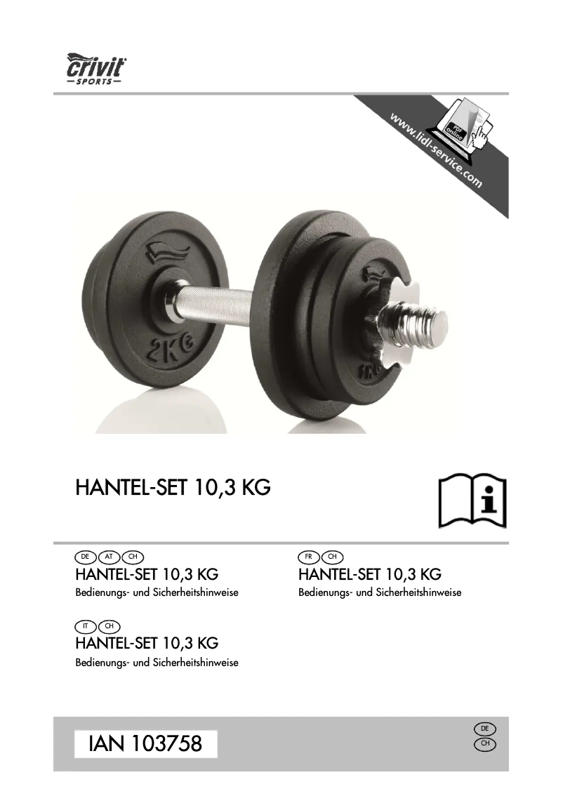 Imagen de la primera página del manual del dispositivo IAN 103758