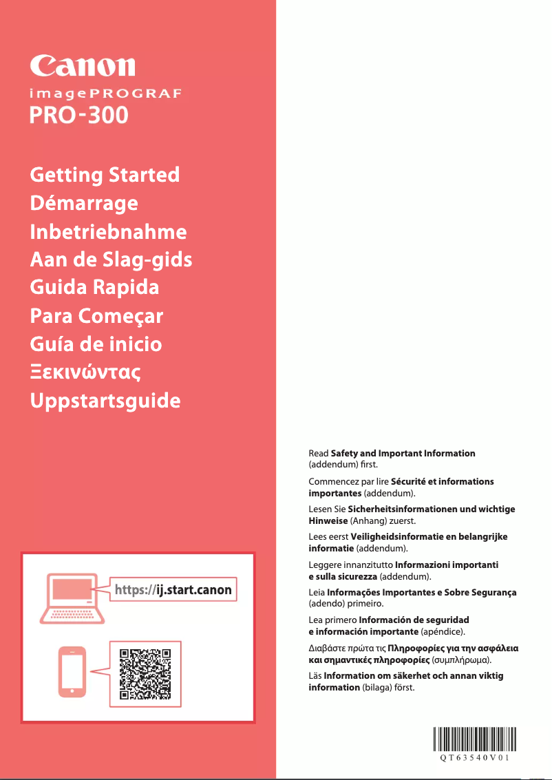 Página 1 del manual Manual de usuario Canon imagePROGRAF PRO-300