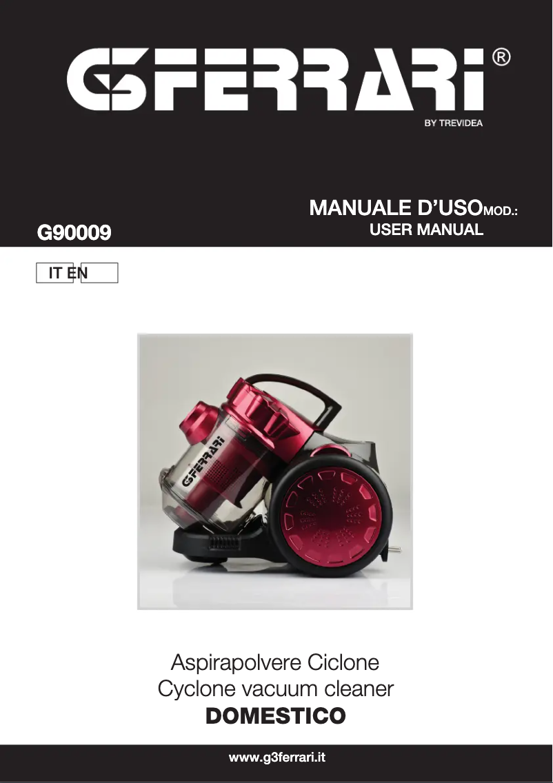 Página 1 del manual Manual de usuario G3 Ferrari Domestico G90009
