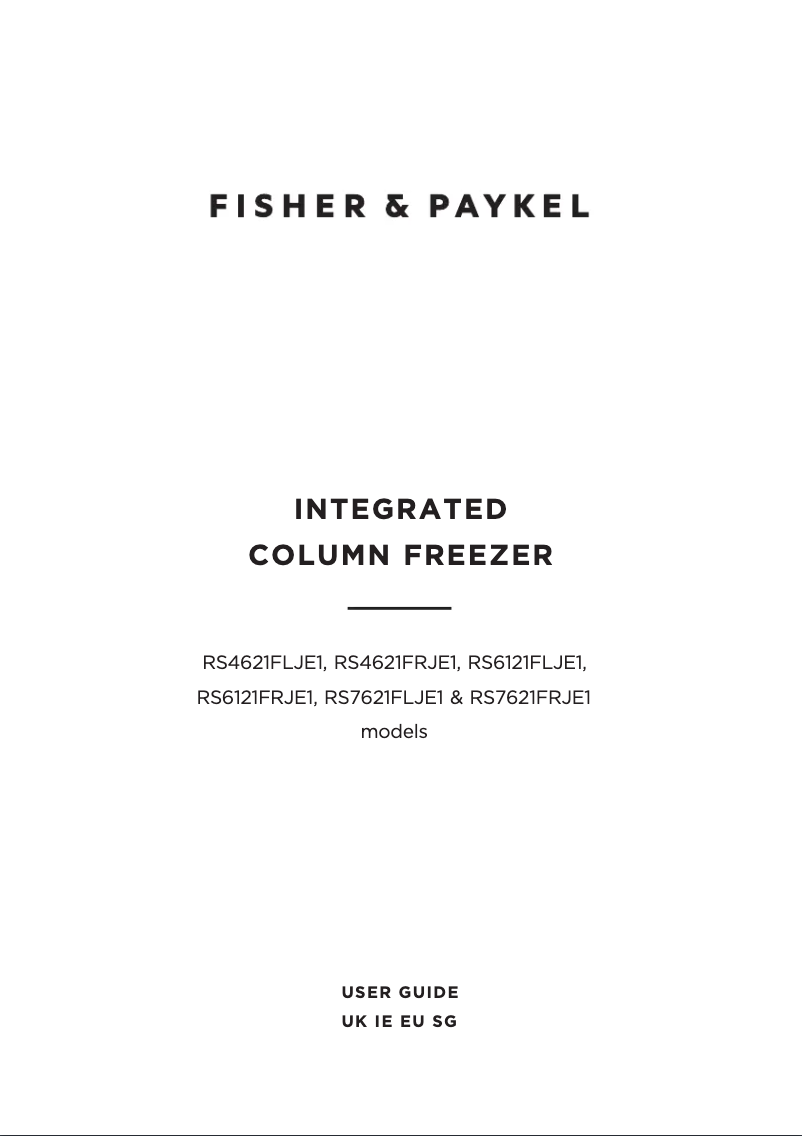 Página 1 del manual Manual de usuario Fisher & Paykel RS4621FRJE1