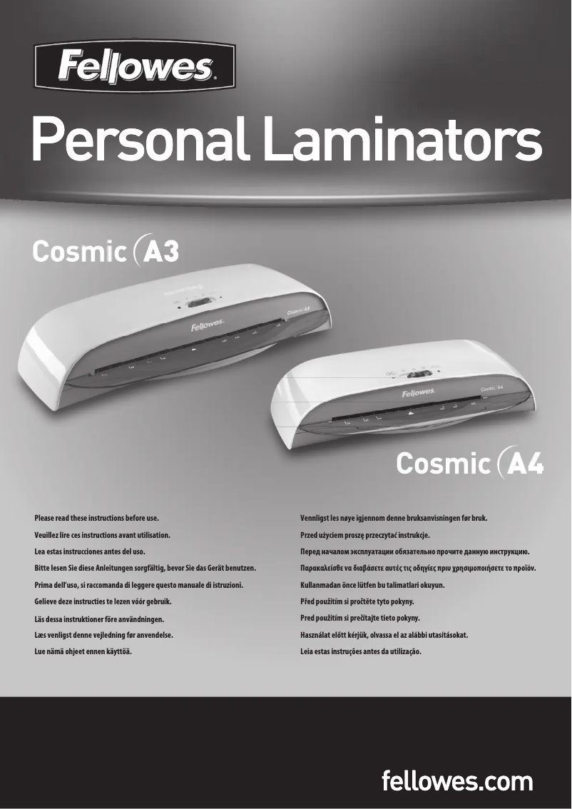 Imagen de la primera página del manual del dispositivo Cosmic A3