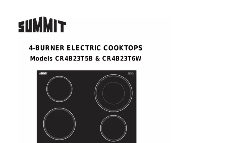 Página 1 del manual Manual de usuario Summit CR4B23T6W