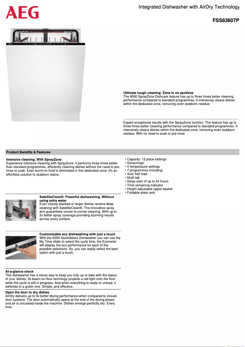 Imagen de la primera página del manual del dispositivo FSS63607P