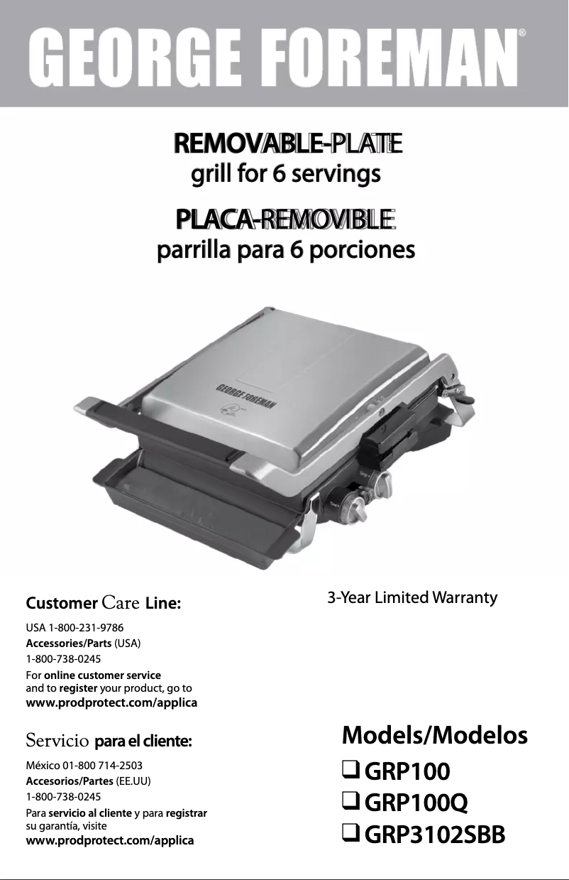 Imagen de la primera página del manual del dispositivo GRP3102SBB